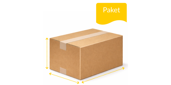 Parcel (over 2 kg | max. 120 x 60 x 60 cm)