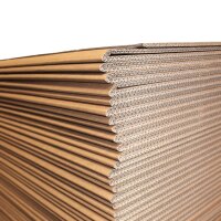 Endloswellpappe 225x225 mm zweiwellig braun | Zick-Zack...