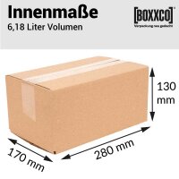 Cardboard box 280x170x130 mm single-wall | Shipping box I FEFCO 0201