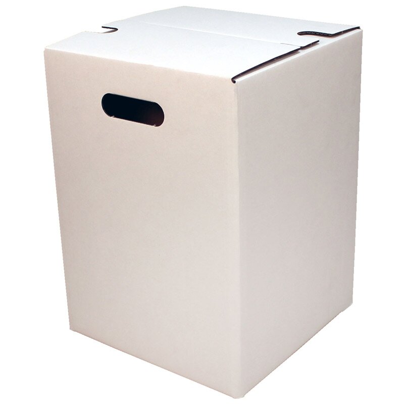 Papphocker 1-teilig weiß | Stabile Sitzlösung I 300x300x420 mm