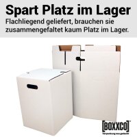 Papphocker 1-teilig weiß | Stabile Sitzlösung I 300x300x420 mm