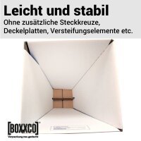 Papphocker 1-teilig weiß | Stabile Sitzlösung I 300x300x420 mm