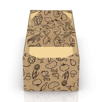 Korb Mix | Universal-Verkaufskorb | Pappschale für Obst und Gemüse | 2 kg | 333x131x89 mm