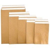 Papierversandtasche 350x250x-50 mm braun | Versandbeutel Kraftpapier stark