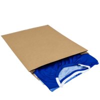 Papierversandtasche 420x340x-80 mm braun mit Blockboden |...