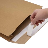 Paper mailing bag 480x380x-80 mm brown with block bottom | Kraft paper shipping pouch heavy duty