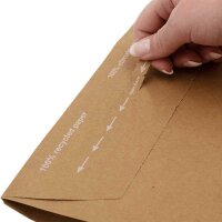 Papierversandtasche 600x440x-80 mm braun mit Blockboden | Versandbeutel Kraftpapier stark