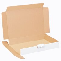 Maxibrief Karton 320x230x50 mm einwellig weiß | Postversandkarton portoptimiert für Maxibrief I FEFCO 0426