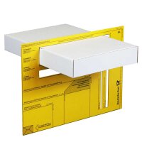 Maxibrief Karton 320x230x50 mm einwellig weiß | Postversandkarton portoptimiert für Maxibrief I FEFCO 0426