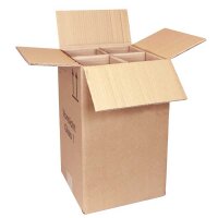 Flaschenversandkarton | 4 Flaschen 0,75 - 1 L |...