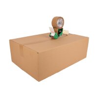 Fadenverstärktes PVC-Klebeband | Braun | starke Haftung | Packband | 50 mm x 66 lfm
