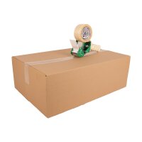 Fadenverstärktes PVC-Klebeband | Transparent | starke Haftung | Packband | 50 mm x 66 lfm