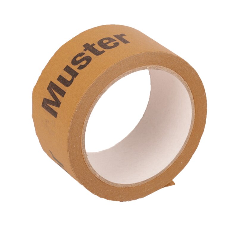 bedruckte Papier-Klebeband reißfest stark 50 mmx50 lfm 2c-Druck braun