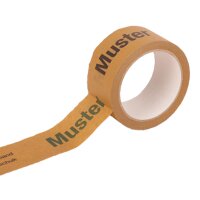 bedruckte Papier-Klebeband reißfest stark 50 mmx50 lfm 2c-Druck braun