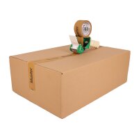 bedruckte Papier-Klebeband reißfest stark 50 mmx50 lfm 2c-Druck braun