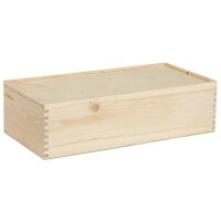 Holzkiste mit Schiebedeckel | für 2 Flaschen Wein...