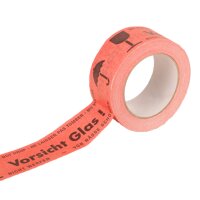 Papier-Klebeband Vorsicht Glas | Warnklebeband rot |...