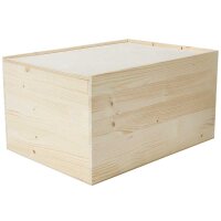 Holzkiste mit Schiebedeckel | für 6 Flaschen Wein...