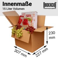 BOXXcool I 15 Liter I Faltkarton mit Wabeninlay als...