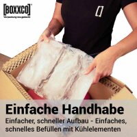 BOXXcool I 20 Liter I Faltkarton mit Wabeninlay als Kühlbox I Isolierverpackung I FEFCO 0201 | 407x227x230 mm