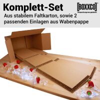 BOXXcool I 20 Liter I Faltkarton mit Wabeninlay als Kühlbox I Isolierverpackung I FEFCO 0201 | 407x227x230 mm