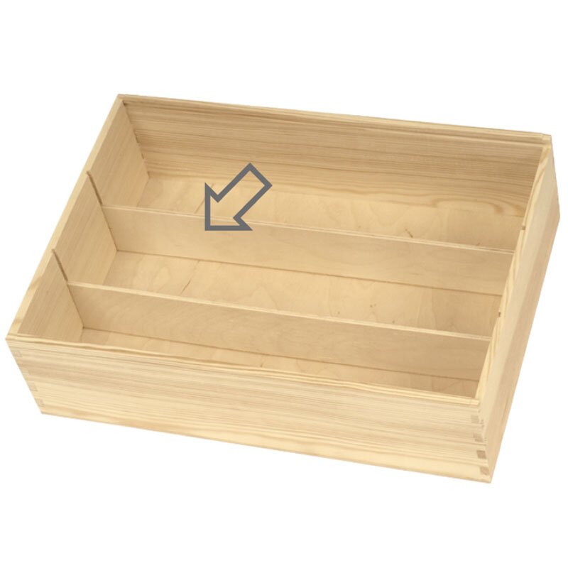 Holz-Trennsteg | für 2er 3er und 6er Holzkiste | Facheinteilung aus Holz
