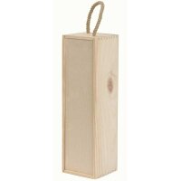 Holzkiste mit Schiebedeckel | für 1 Flasche Wein...