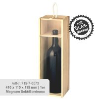 Holzkiste mit Schiebedeckel | für 1 Magnumflasche...