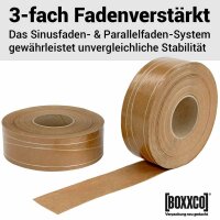 Nassklebeband fadenverstärkt | Papier-Packband braun...