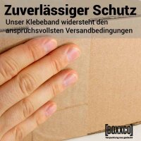 Nassklebeband unverstärkt | Papier-Packband braun | Aktivierbare Klebkraft | 60 mm x 200 lfm