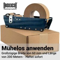 Nassklebeband unverstärkt | Papier-Packband braun | Aktivierbare Klebkraft | 60 mm x 200 lfm