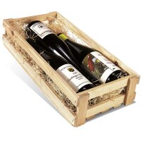 Holzsteige | für 3 Weinflaschen 0,75 L | 430x195x85 mm