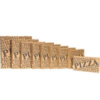 Pizzakarton Medium | Braun | 260x260x40 mm