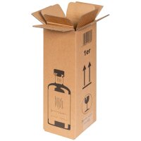 Flaschenversandkarton | 1 Ginflasche | 95x95x293 mm