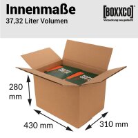 Faltkarton 430x310x280 mm zweiwellig braun (DIN A3) |...