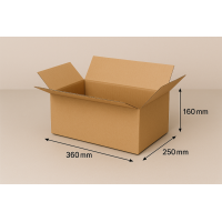 Faltkarton 360x250x160 mm zweiwellig | Versandkarton