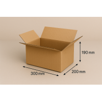 Cardboard box 300x200x190 mm single-wall | Shipping box