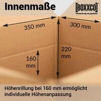 Faltkarton 350x300x160-220 mm einwellig | Versandkarton...