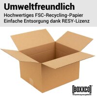 Faltkarton 350x300x160-220 mm einwellig | Versandkarton mit Höhenriller