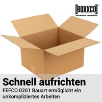 Faltkarton 350x300x160-220 mm einwellig | Versandkarton mit Höhenriller