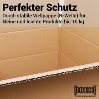 Faltkarton 350x300x160-220 mm einwellig | Versandkarton mit Höhenriller