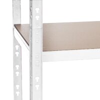 Metall Schwerlastregal weiß 1800x900x450 mm - 5 Böden