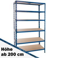 Metall Schwerlastregal Blau 2200x900x450 mm - 5 Böden