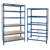 Metall Schwerlastregal Blau 2200x900x450 mm - 5 Böden