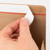 Automatic bottom box 160x130x70 mm single wall | Crash-lock carton with self-sealing tape