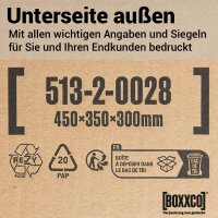 Faltkarton 450x350x200-300 mm zweiwellig | Versandkarton mit Höhenriller
