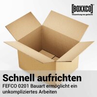 Faltkarton 450x350x200-300 mm zweiwellig | Versandkarton mit Höhenriller