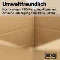 Faltkarton 450x350x200-300 mm zweiwellig | Versandkarton mit Höhenriller