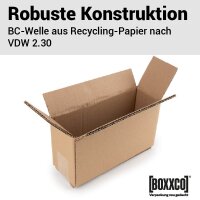 Cardboard box 285x95x140 mm double wall brown | Shipping...