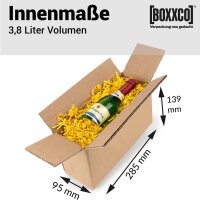 Cardboard box 285x95x140 mm double wall brown | Shipping box according to FEFCO 0201